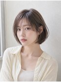 韓国風レイヤーボブ×シースルーバング