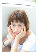 【Vicke渋谷】抜け感がかわいいアッシュベージュ☆シンプルボブ