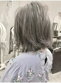 【Marl】グレージュカラーの切りっぱなし外ハネボブ♪
