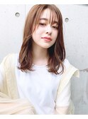 レイヤーカットとシースルーバング×ココアブラウン【riko立野】