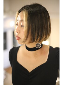 アールハーツ 峰店(R-HEARTS) 《R-HEARTSmine》ミニボブ×デザインカラー