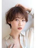 クールショート× 段カット×ダークアッシュ××暗めカラー所沢