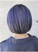 【川瀬莉穂】ぱつっとボブ×パープルヘア