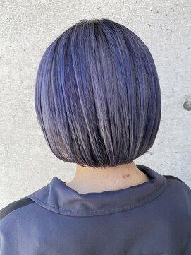 エンリー(ENlee) 【川瀬莉穂】ぱつっとボブ×パープルヘア