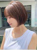 大人ボブ#ショコラアッシュ#ヘルシースタイル#ふんわりカール