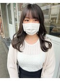○透明感グレーブラウンとくびれヘア○