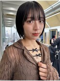 カットのみで叶えるボブ/シースルーバング/フェイスレイヤー