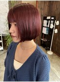 深みレッドボブ