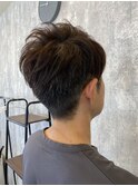 刈り上げ2ブロックショート