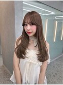 【柿本真優】ベージュカラー/透明感カラー/レイヤーカット