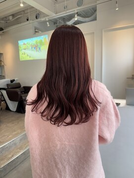 ロカ 表参道(loka) ツヤ髪スタイル/ワインレッド[表参道/ブリーチ/ハイライト]Mai