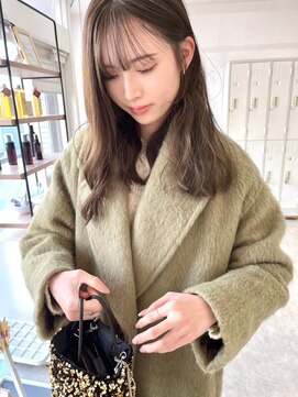 シュプール(SPUR) 透明感マロンベージュゆるふわロングヘア透け感バング20代30代