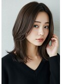 30代40代50代外ハネミディアムレイヤー髪質改善縮毛矯正