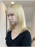 ◎ブロンドハイトーンカラーデザインカラーアンブレラカラー金髪