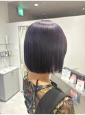 ディープラベンダーバイオレットカラーボブ成増
