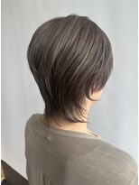 ヘア イノウエ HAIR INOUE グレーカラーメッシュウルフ