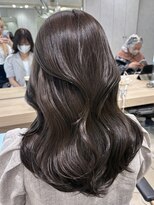 アッシュ 高幡不動店(Ash) 韓国ヘア髪質改善ブリーチなしダブルカラーオリーブグレージュ