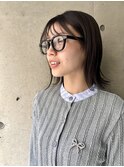 大人ヘア伸ばしかけのボブスタイル