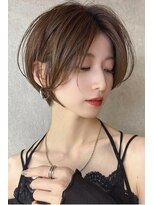 ロンド マーレ 天神大名店(Lond mare) ホワイトグレージュ/ミニウルフ/デジタルパーマ/丸型/顔まわり