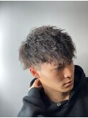 20代30代ツーブロックマッシュツイストスパイラルパーマ