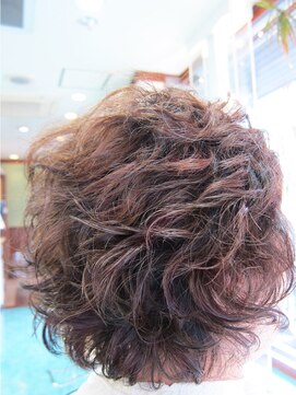 ネス(NESS) 毛先にハイライトオレンジを入れたカールボブ19