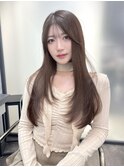 秋カラー×小顔レイヤー×韓国風巻き×髪質改善