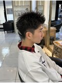 スパイキーショート メンズカット メンズショート 短髪 眉毛