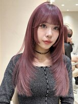 サイン 渋谷(SIGN)&nbsp;韓国ヘアーハッシュカットレイヤーカットグレージュブリーチ無し