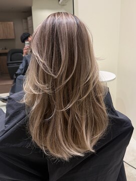 ハーパーズ 渋谷(harpers) ハイレイヤーミルクティーベージュバレイヤージュ