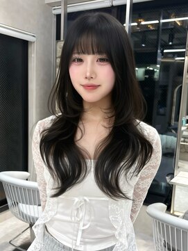 ロンド マーレ 天神大名店(Lond mare) ミディアムレイヤー/似合わせカット/ダークアッシュ