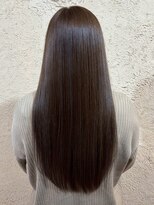 プリモ ココ 鍋島店(Primo coco.)&nbsp;酸性ストレート ロングヘア ブラウンベージュ 髪質改善 20代