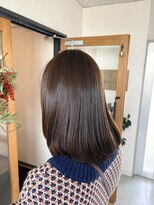 ティア ヘアデザイン(Theia hair design)&nbsp;ミディアムボブ × オリーブベージュカラー