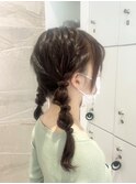 サイド編みおろし