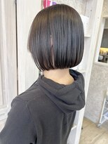 キャアリー(Caary)&nbsp;福山市Caaryナチュラルサラツヤボブ髪質改善ストレート20代30代
