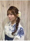 【JLB.MOE/8月】浴衣ヘア×サイド編みおろし