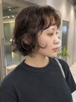 ムクコア(Muk CORE) ウルフレイヤーくびれボブニュアンスパーマ大人可愛い川崎