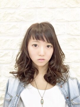 ヘアアプセウス (hair APCEWS) アシメバングが可愛いヌーディーヘア