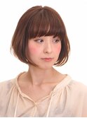 ハイライトの透明感で柔らかふんわりボブ
