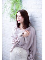 ヘアーアートシフォン 池袋西口店(Hair art chiffon)&nbsp;大人かわいい/フェザーバング/マットブラウン/ニュアンスカラー