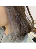シルバーで可愛くインナーカラー☆
