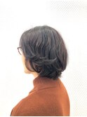レイヤーミディアム/ルーズヘア/無造作パーマ/グラボブ/40代50代