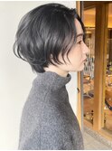 【morio 原宿】黒髪ショートボブ　ニュアンスパーマ　宮本