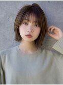 大人おしゃれ前髪あり外ハネボブ20代30代【AIN.表参道】川原大地