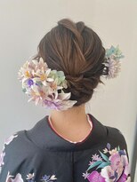 ネオリーブ チロル 横浜西口店(Neolive CiroL.)&nbsp;卒業式ヘア 卒業式着付け まとめアレンジ