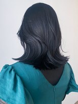 アイティー バイ アルバム 中野店(IT by ALBUM) くびれミディブルーブラック_ショコラベージュボブルフ_ba357231