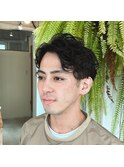 大人ナチュラルメンズパーマ
