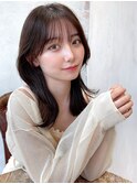 るなstyle 韓国風くびれヘア シースルー前髪 お顔まわりカット