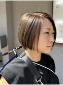 ショートボブ 前下がりショートボブ