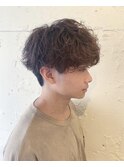 刈り上げマッシュ×無造作パーマ