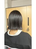 グレージュカラー/ボブウルフ/黒髪/ココアベージュ